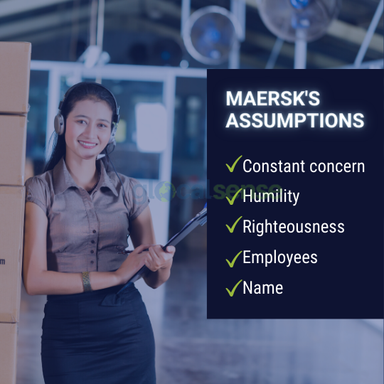 Maersk's assumptions