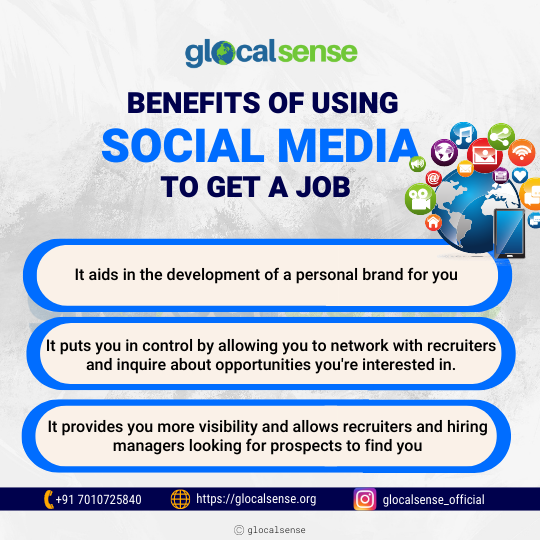 Benefits of using social media to get a job