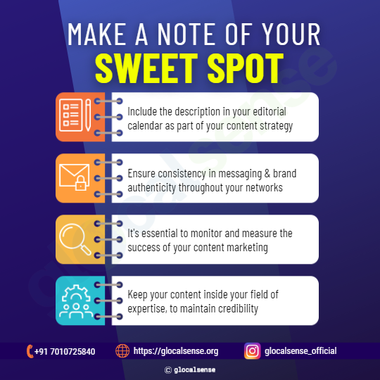 Make a note of your sweet spot