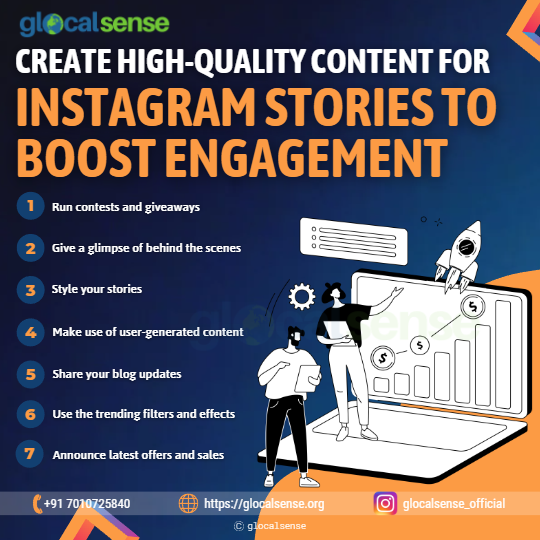 Create high-quality content for Instagram stories to boost engagement