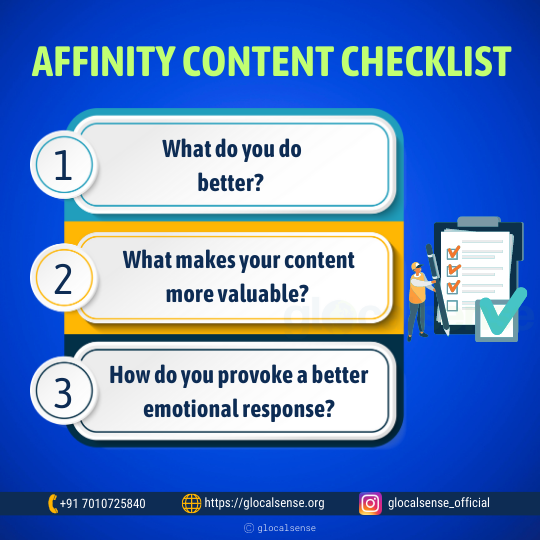 Affinity Content Checklist